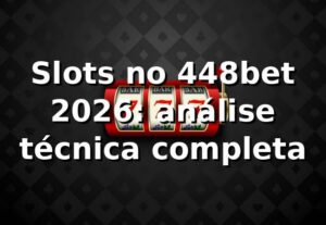 Slots no 448bet 2026: análise técnica completa 🎰